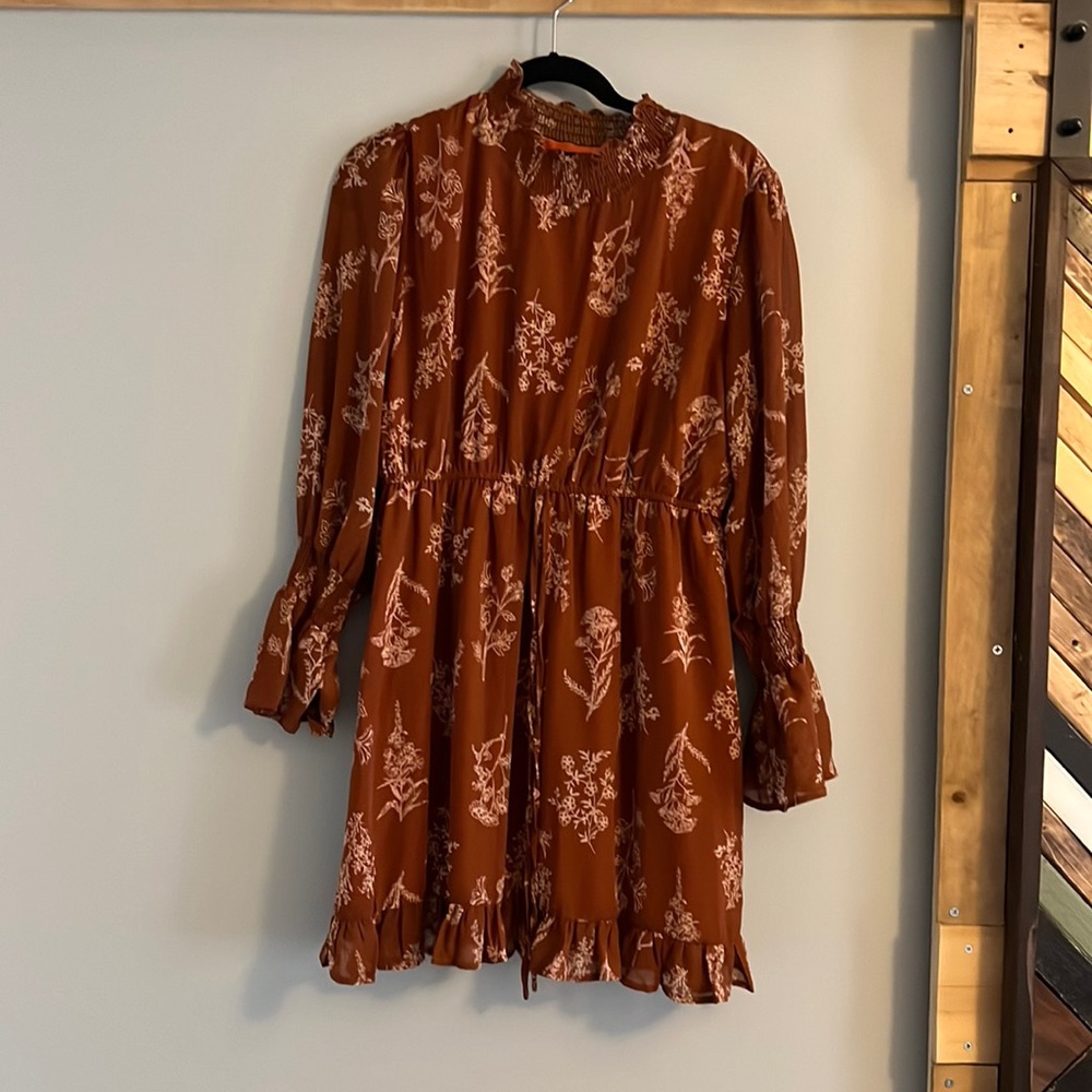 Shein mock neck boho dress